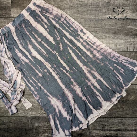 Sim & Sam Tie Dye Tie Waist Midi Skirt Size M - Picture 5 of 5
